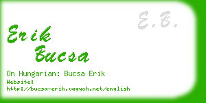 erik bucsa business card